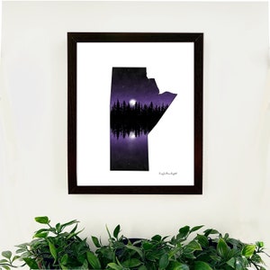 Lila Manitoba Mondschein Print