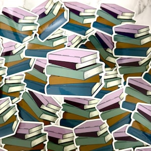 Book Stack Reader Sticker
