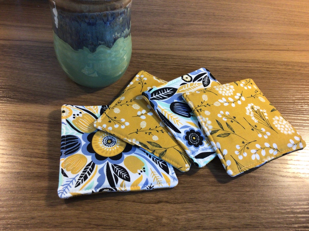 Coaster Set - Retro Spring Flowers - Etsy