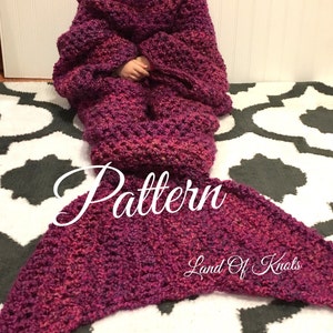 PATTERN crochet Mermaid tail blanket, mermaid tail suggie, mermaid tail blanket with arms