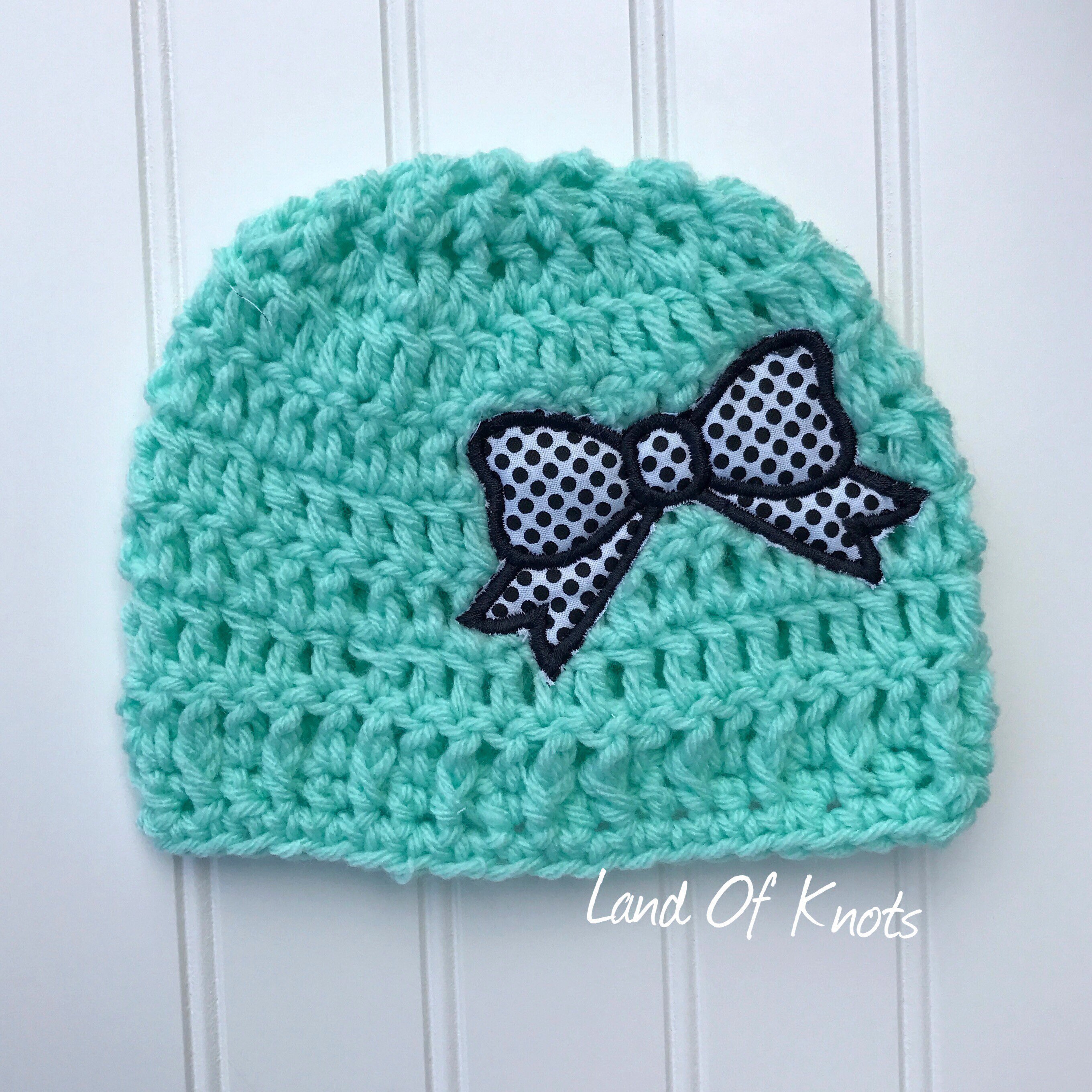 Newborn hat crochet baby hat newborn bows bow beanie baby Etsy