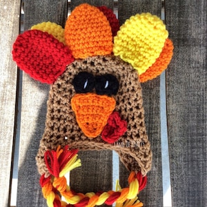 Crochet Turkey Hat: Thanksgiving Costume Beanie