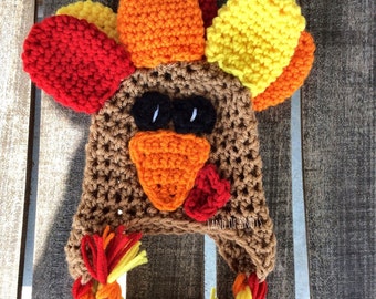 Crochet Turkey Hat: Thanksgiving Costume Beanie
