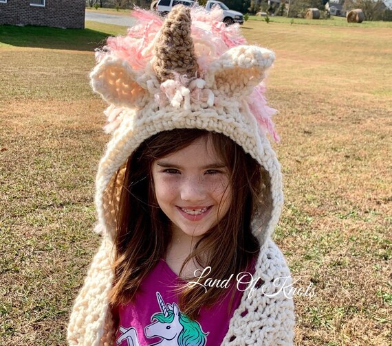 Unicorn Hooded Scarf Unicorn Scarf Hooded Unicorn Scarf Crochet Unicorn Scarf Unicorn Scoodie Etsy UK