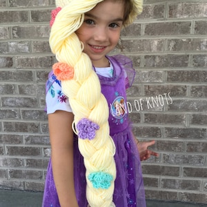 Princess wig , crochet princess hat, mermaid hat, princess hair, crochet princess hair, blonde yarn wig, toddler princess  hat.