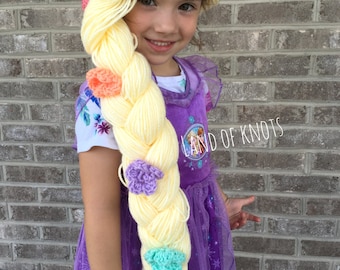 Princess wig , crochet princess hat, mermaid hat, princess hair, crochet princess hair, blonde yarn wig, toddler princess  hat.