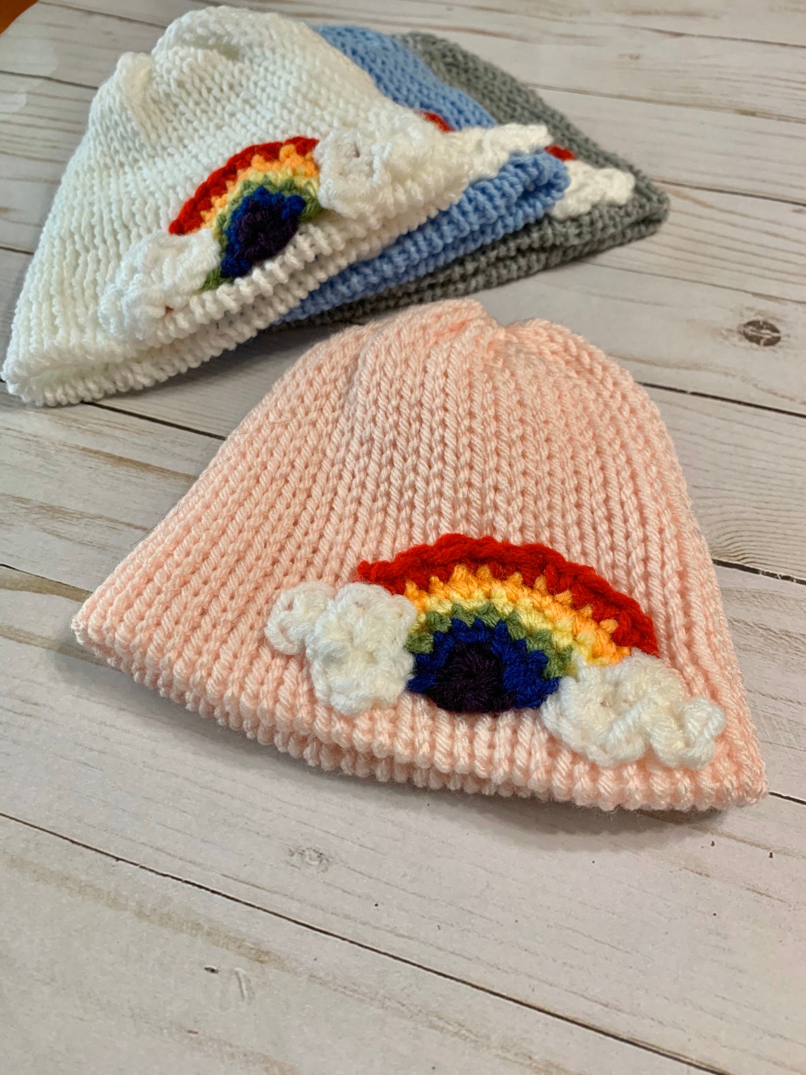 Newborn Rainbow Hat Rainbow Baby Hat Rainbow Gifts Newborn Etsy