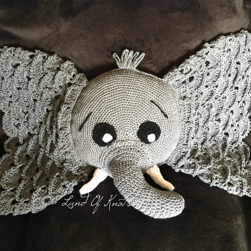 Elephant CROCHET PATTERN Amigurumi Pillow Etsy