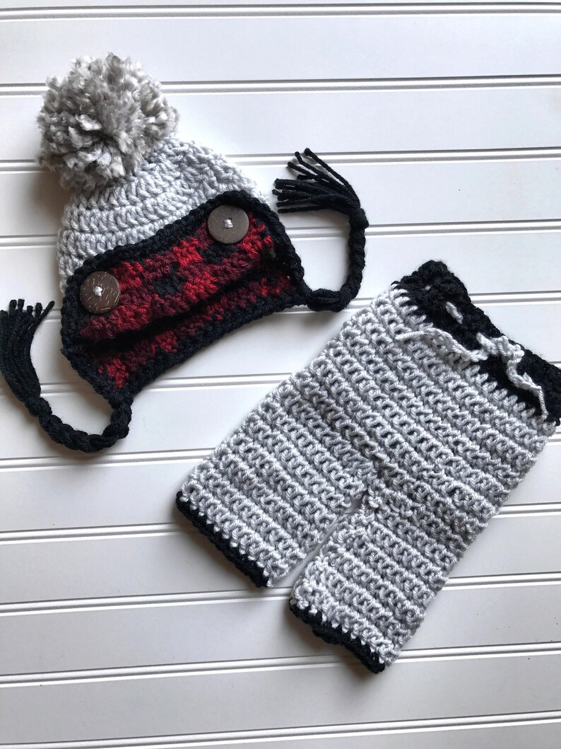 Crochet Lumberjack Outfit Lunberjack Hat Crochet Plaid Hat Etsy