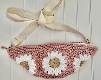 Handmade crochet crossbody bag , granny square purse