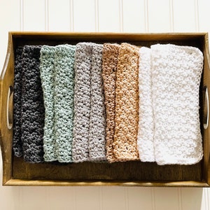 Cotton washcloths, handmade, farmhouse decor