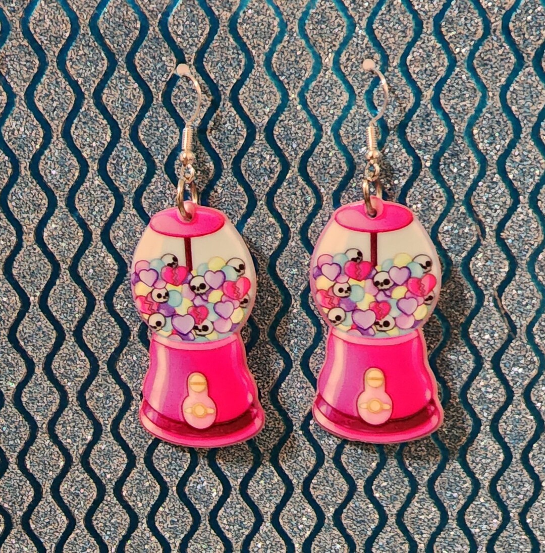 I'll Chew You up and Spit You Out. Gumball Machine Earrings Etsy