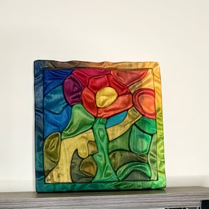 Wooden puzzle, 3D wooden puzzle, flower puzzle, one of a kind, unique, wooden