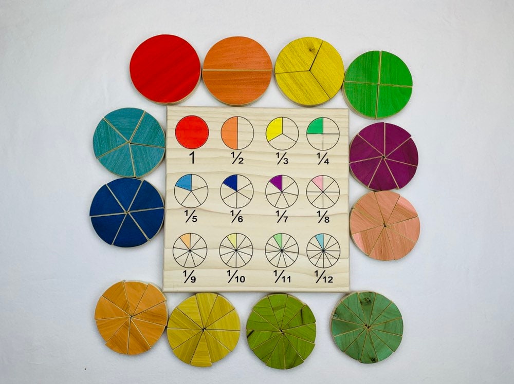 wooden fruit fraction set