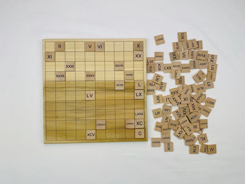 Roman Numeral Board Montessori Math Set Roman Numeral 100 Etsy