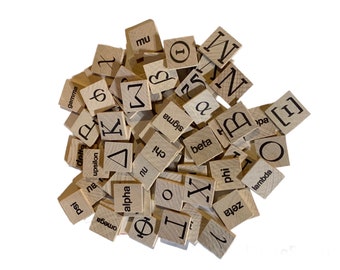 Greek letter tiles