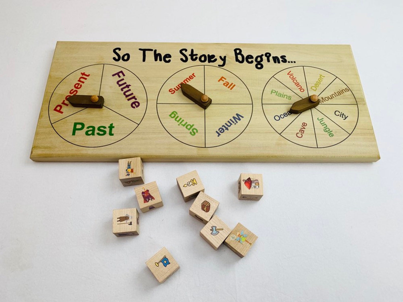The story is set. Story Set. Story dice teachers.