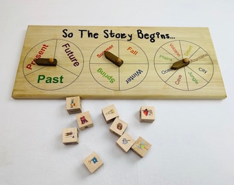 Story telling set, Creative writing kit, Story Starter, Fairy Tale set, Story Dice, open ended story, co op game, cooperative game