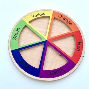 Color sorting tray, learning colors activity, wooden tray, color tray