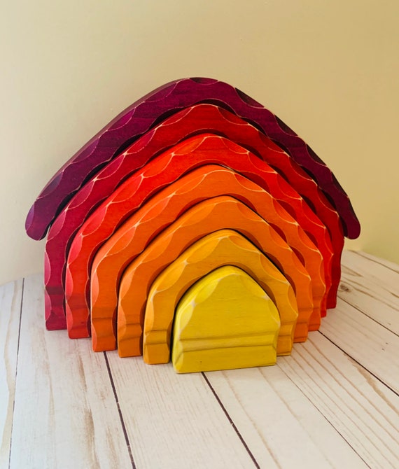 Stacking Toy Rainbow Puzzle - Etsy 