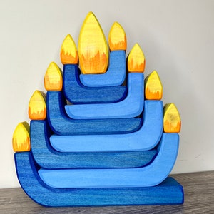 Wooden Menorah, Menorah stacker, kids Menorah, Hanukkah stacker, celebration stacker, educational stacker