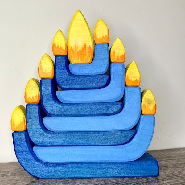 Wooden Menorah Etsy
