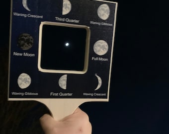 Nature guide finder, moon phase view finder, constellations finder,  stars, nature guide frame, homeschooling materials, Montessori toy