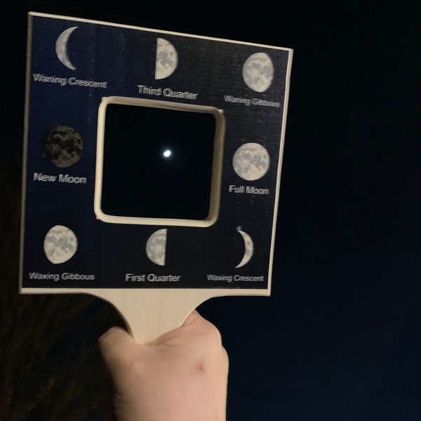 Nature guide finder, moon phase view finder, constellations finder,  stars, nature guide frame, homeschooling materials, Montessori toy