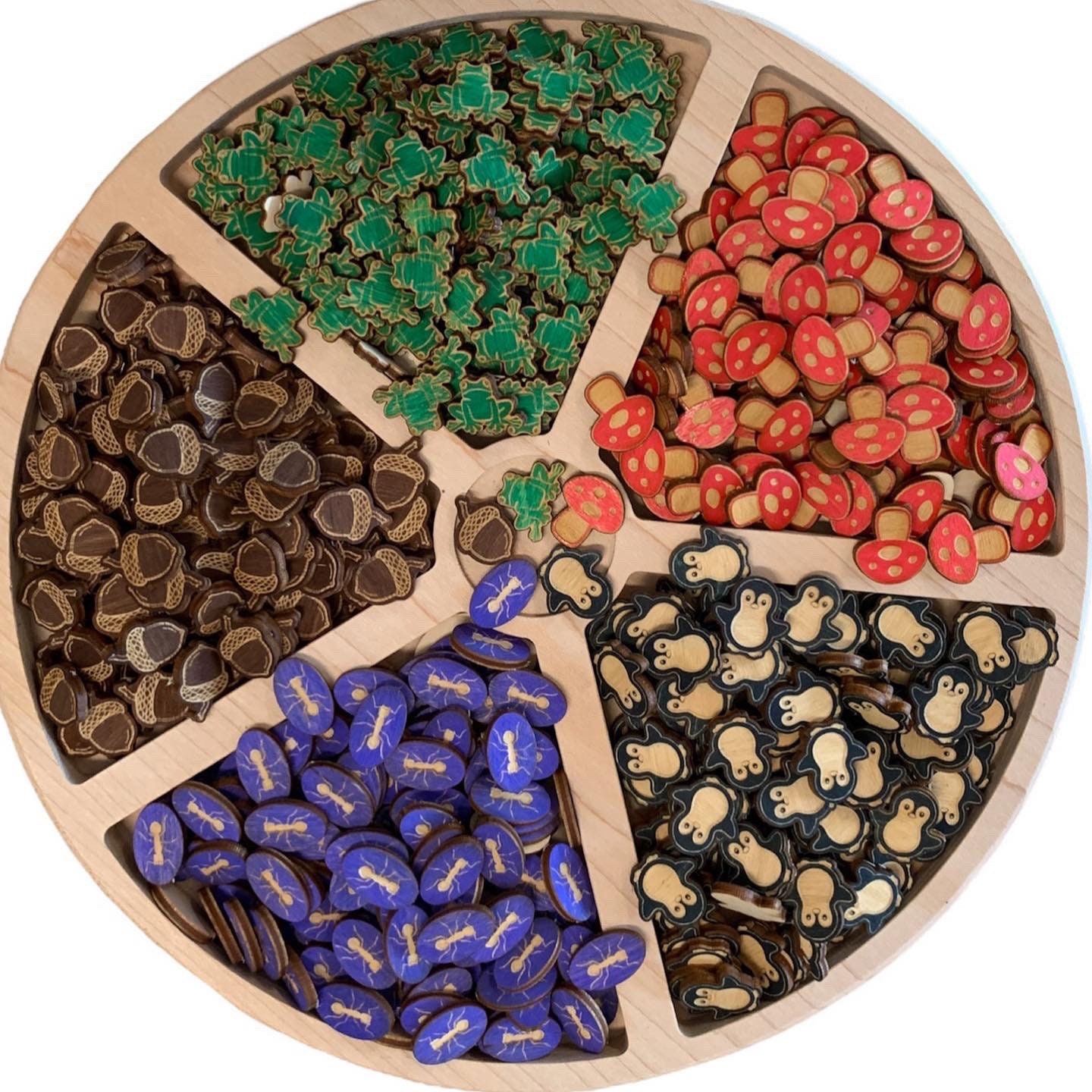 100 Math Counters, Set of Wooden Counters, Sensory Play Manipulatives ...