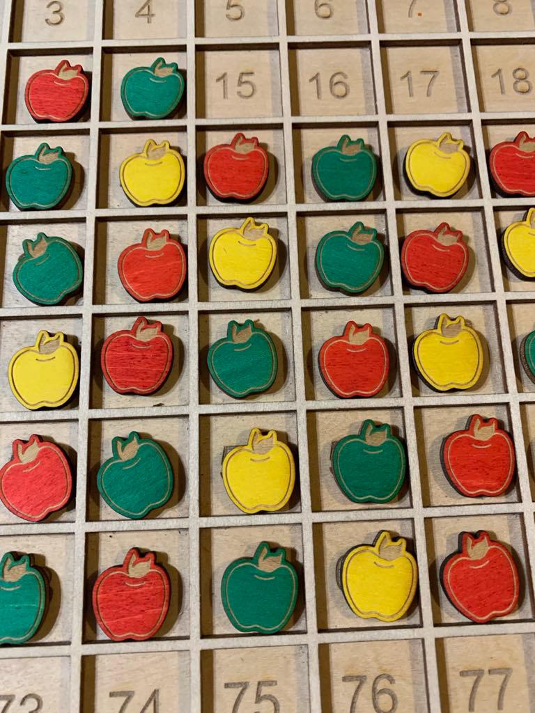 100 assorted apple counters loose parts manipulatives, 100 board counters, learn about weather, sensory play, sensoryplay