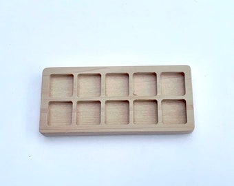 Ten frame, math board, wooden ten frame, wooden board, Montessori, 10 frame, Montessori materials