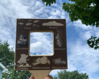 Nature guide finder, leaf finder, cloud viewer, cloud identification guide, nature guide frame, homeschooling materials, Montessori toy