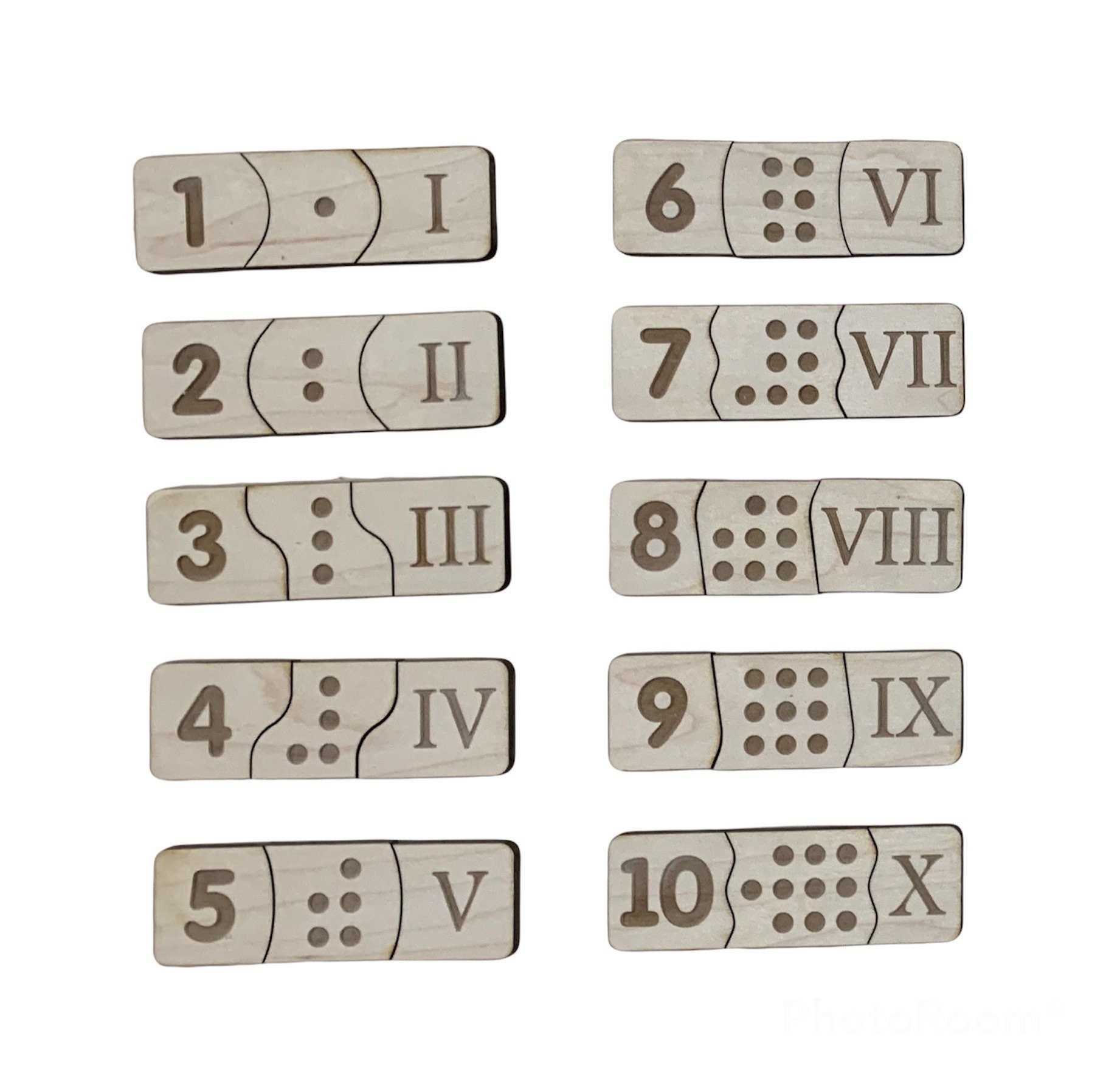 Juego de mesa casero para que los niños aprendan los números romanos