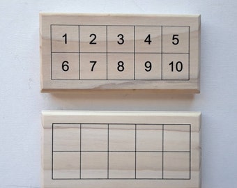 Counting board, number board, ten frame, math board, 10 board, ten board, Montessori, montessori materials