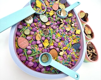 Happy Easter sensory filler, easter sensory fill for sensory bin, sensory play filler for easter, sensoryplay manipulatives, Easter gift kid