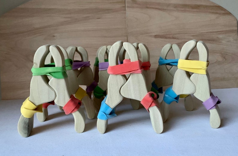 wooden clips clothes pin wood clip waldorf accessory Set of 5 Play clips play clip clip for playstand clips for playstands