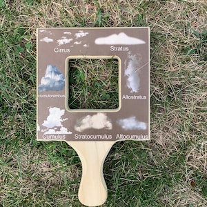 Nature guide finder, leaf finder, cloud viewer, cloud identification guide, nature guide frame, homeschooling materials, Montessori toy image 3