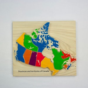 Provinces et territoires du Canada, carte du Canada, carte puzzle, carte du Canada