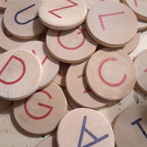 Montessori Alphabet, alphabet coins, ABC, learning toy, Montessori material, movable alphabet, sandpaper letters, discover learning