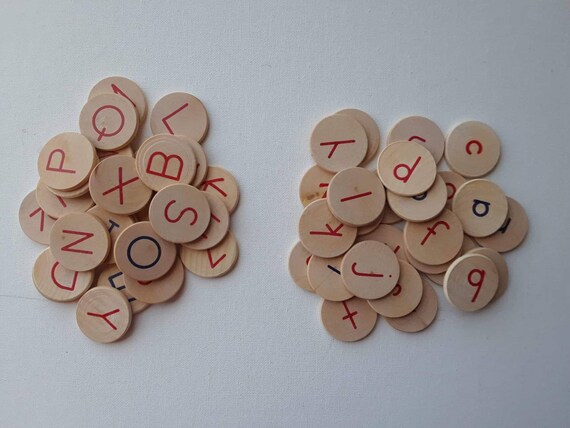 Montessori Alphabet Alphabet Coins Abc Learning Toy Etsy