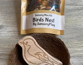 Birds nest sensory play mini kit, springtime play set, bird nest sensory filler set, bird egg pretend play set, sensoryplay