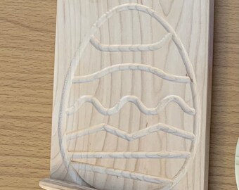 Egg tracing board, pre-writing activity, wooden tracing board, egg shape board, Montessori materials, Waldorf inspired toy, wooden toy