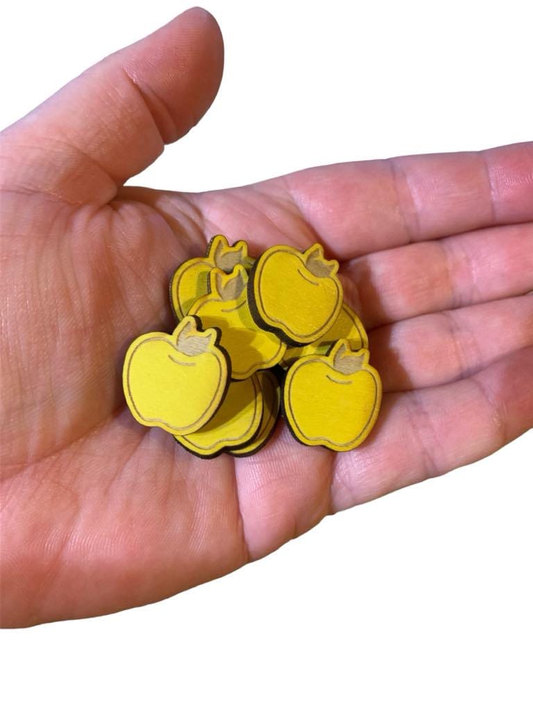 100 assorted apple counters loose parts manipulatives, 100 board counters, learn about weather, sensory play, sensoryplay