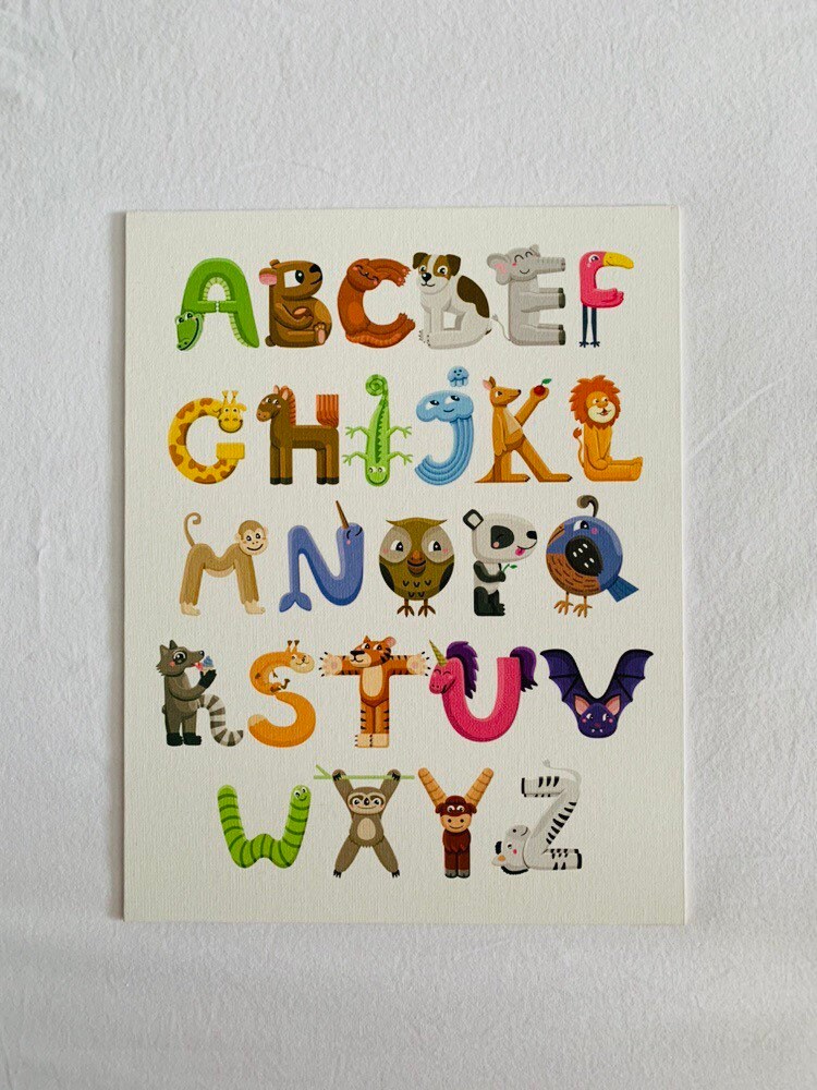 animal alphabet alphabet poster canvas poster canvas print