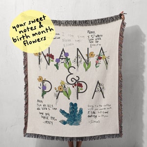 Regalo de escritura a mano / Manta de carta / Regalo de despedida Manta de tiro personalizada / Su nota de escritura / Regalo conmemorativo / Regalo de escritura a mano real