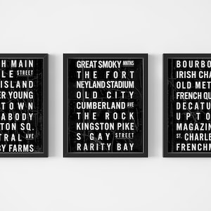 Custom Travel Signs - Custom Subway Sign - Travel Destination Print - Paper or Canvas Prints