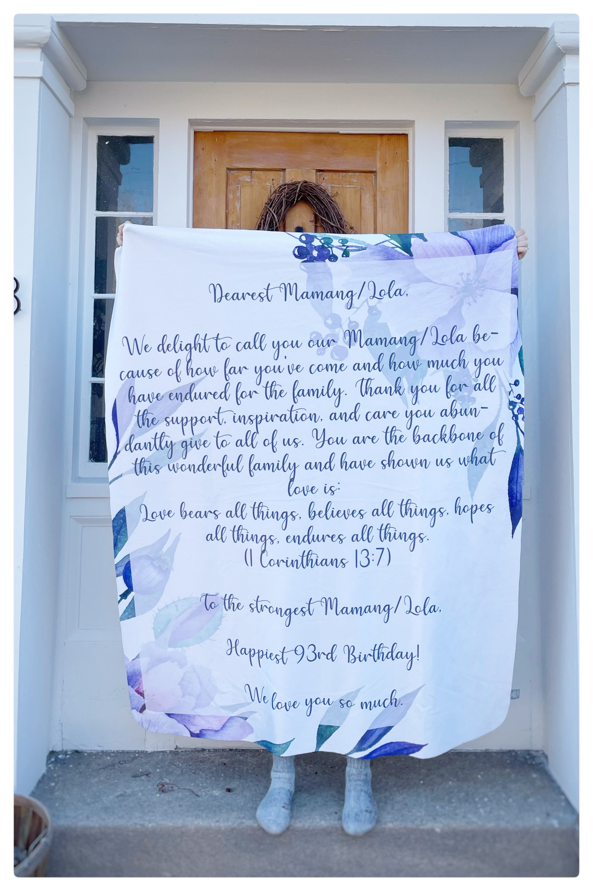 Custom Throw Blanket Your Favorite Handwriting Note Etsy