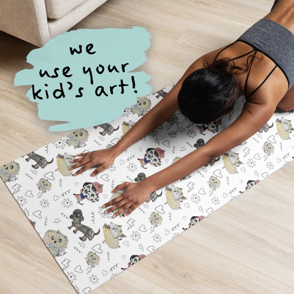 Custom Yoga Mats with Child's Artwork - Inspire Your Practice with Personalized Design | Yoga mat | Personalized Gift from Child