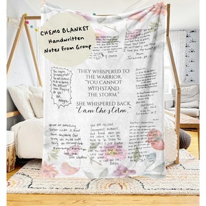 Soy la manta de tormenta / manta de aliento / manta de quimioterapia / su nota de escritura / regalo de guerrero del cáncer / regalo de escritura real