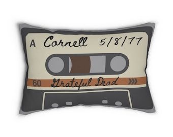 Grateful Dead Inspired - Cornell University 5/8/77 Cassette Lumbar Pillow, #IYKYK